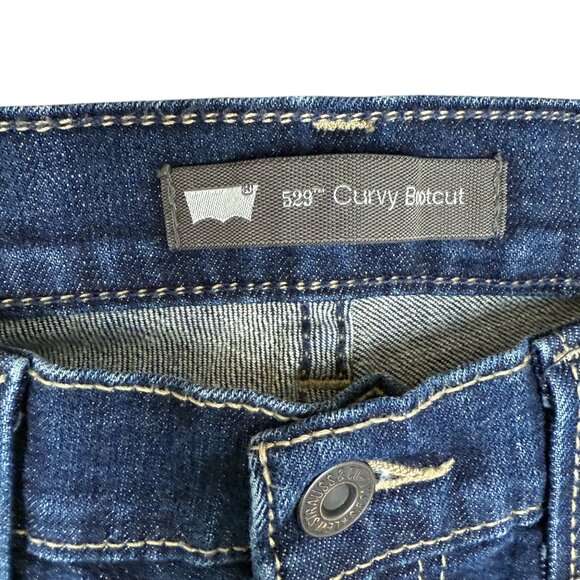 EUC Women's LEVI'S 529‎ Curvy Bootcut Jeans Contrast Stitching | Size 8/29 - Picture 6 of 9